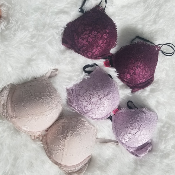 La Senza Bra Lot. 34C EUC and UC. Purple and Nude Lace